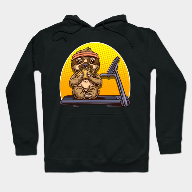 Sloth Gym Taco Lovers Hoodie by thingsandthings